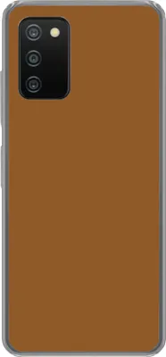 Produktbild von MuchoWow® Handyhülle Schutzhülle Hülle für Telefoonhoesje Samsung Galaxy A03s Braun - Erdton - Unifarben Silikon Softcase Handy Hülle - Schutz