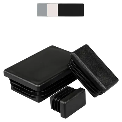 Imagen del producto de Tapones rectangulares de plástico, 30 x 15 mm, 10 unidades, para proteger muebles