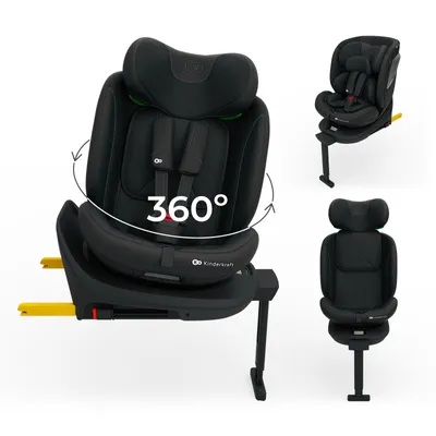 Image de Kinderkraft I-360 2 PLUS, siège enfant 4-en-1, 40–150 cm, installation ISOFIX simple, 5 positions d'assise, de 0 à 36 kg, EASY SPIN 360°, noir