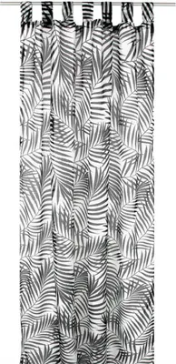 Produktbild von Záclona voile s pútkami, slučka šatka dekoratívny šál (Black&White) vo veľkosti: 140x245cm