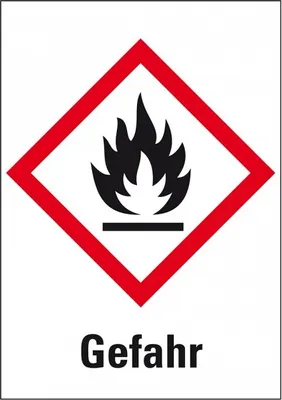 Produktbild von Dreifke® Aufkleber I Gefahrensymbol Flamme GHS 02, Gefahr, Folie, selbstklebe...