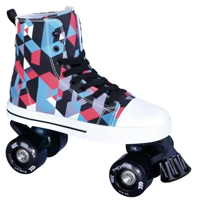 Image de LA Sports - Patins à roulettes quadruples pour enfants, toile PP11966 (taille unique) (noir)