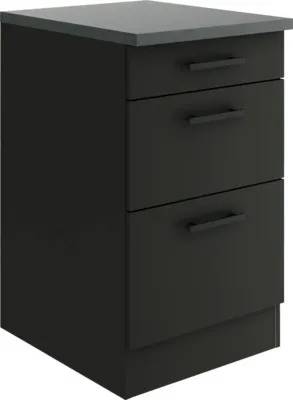 Produktbild von Optifit Schubladenunterschrank Madrid420 BxTxH 50 x 60 x 84,8 cm anthrazit matt zerlegt KUMA U536-9+