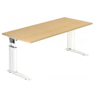 Produktbild von UNDA 19 W - 180 x 80 höhenverstellbar Ahorn/Weiß