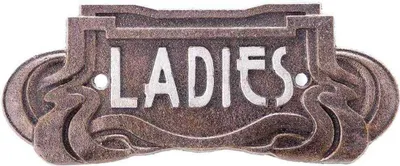 Produktbild von Wandschild Wandplakette Gusseisen Art Nouveau Ladies