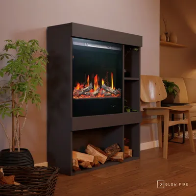 Produktbild von Glow Fire SCM-3 Elektrokamin Screen Motion Grauton