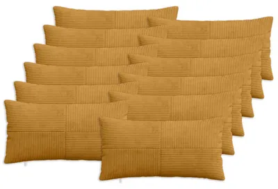 Produktbild von vidaXL Kissenbezug 12 pcs ALMELO Gelb 40 x 80 cm Cord