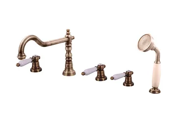 Obrázok produktu pre Slezák-RAV Vaňová batéria Slezák RAV Morava Retro MK564PSM Farba: stará mosadz, Rozmer: 1/2''