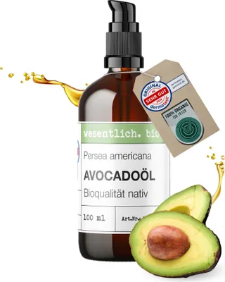 Produktbild von Avocadoöl BIO kaltgepresst (100ml) von wesentlich.
