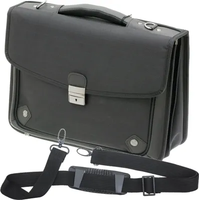 Produktbild von Akten Arbeits Umhänge Tasche Querformat 41 x30x19cm Groß Schwarz Davidts Bowatex