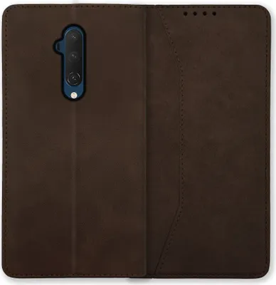 Produktbild von Bookstyle 'Premium' Schutzhülle Klapphülle Schutztasche Etui Cover für OnePlus 7T Pro - Coffee