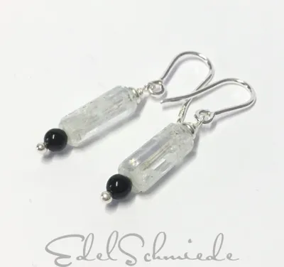 Produktbild von Edelschmiede925 Ohrhänger 925 Silber mit Onyx und Aquamarin