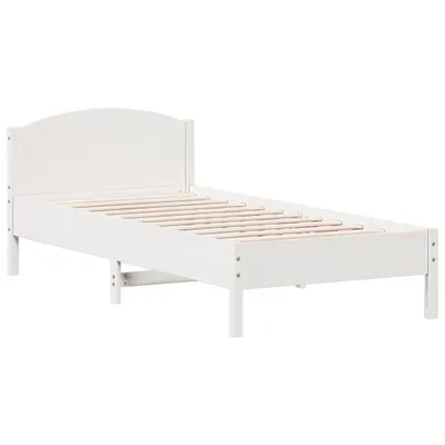 Immagine prodotto di Letto senza Materasso Bianco 90x200 cm Legno Massello di Pino
