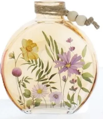 Produktbild von Vase mit Blumen - ca. 10 x 4 x 11 cm - 1 Stück