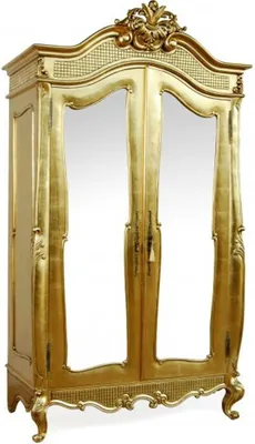 Produktbild von Casa Padrino Barock Kleiderschrank Gold B 107 x H 229 cm Schlafzimmer Schrank