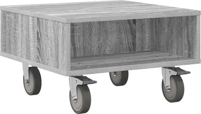 Immagine prodotto di vidaXL Tavolino con rotelle Grigio Sonoma 50,5 x 50 x 30 cm