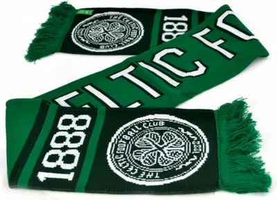 Immagine prodotto di Sciarpa in maglia Celtic FC Nero BS425 (Taglia unica) (verde/verde scuro/bianco)