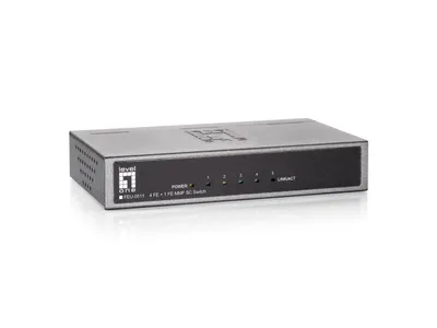Produktbild von LevelOne 5-Port-Fast Ethernet-Switch, 1 Port SC Multi-Mode Fiber, 2km