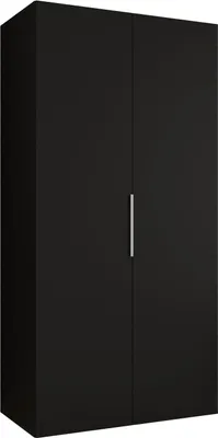 Produktbild von MEBLE KRYSPOL, Kleiderschrank, Schrank 100 cmx202x52, Schwarz, Kaschmir