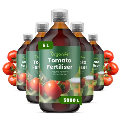 Produktbild von Flüssigdünger Für Tomaten 5x1L – 2-1-8 NPK – Flüssig-Pflanzendünger Für Tomaten – Organifer