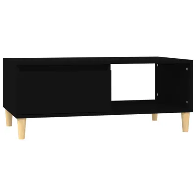 Zdjęcie produktu dla Stolik kawowy, czarny, 90x50x36,5 cm, materiał drewnopochodny