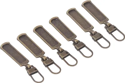 Produktbild von 6 PCs Abnehmbarer Proof Bunte ER Pull Tabs Ersatz fr Kleidung, Gep?ck, Handtaschen, Schuhe, Brieftaschen, Bronze (Antike Messing)