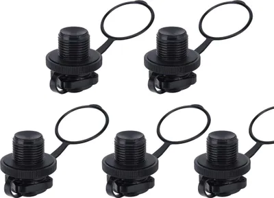 Produktbild von 5 Stück Ventil für Schlauchboote Aufblasbares Boot Kajak Kanu Ventil Valve mit Kappe Deckel, Boston Ventil Ersatz Universal Fit Luftventil für Aufblasbare, für Tubes, Towables, Paddel-Boote, Kajak