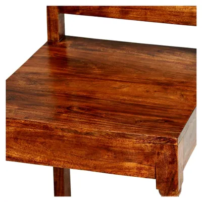 Produktbild von 2er Set Esszimmerstühle aus Akazienholz mit honigfarbenem Finish
