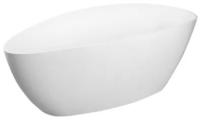 Produktbild von ELIPSIE - Gussmarmor-Badewanne, 157x70x56cm, weiß glänzend