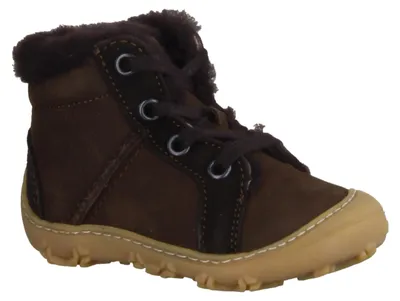 Image de Ricosta Elia 1500103280 : Chaussures pour enfants, garçons, couleur marron, en cuir, tailles 20-23, doublées. Bottines pour enfants doublées, tailles 18-42, couleur marron, en cuir (modèle Barbados)