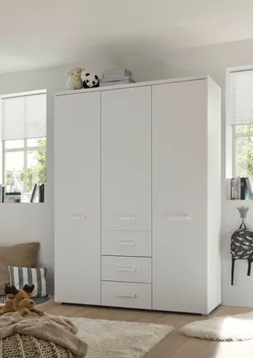 Produktbild von Kleiderschrank Drehtürenschrank Holzschrank Wäscheschrank Schrank "Ludwig I"