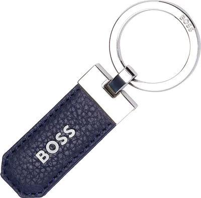 Produktbild von BOSS Schlüsselring Classic Grained Navy