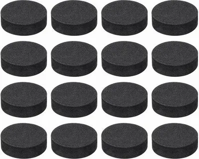 Produktbild von Famanu Schallschutzfüße Set von 16 Stück - 30 mm x 10 mm, schwarze Antirutsch-Schaumstoffpads