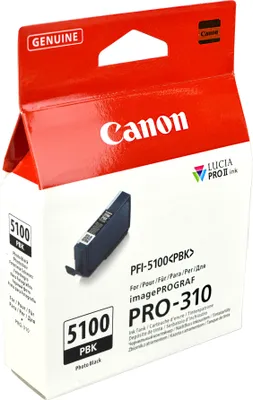 Produktbild von Canon PFI-5100 PBK, Foto schwarz, 14,4 ml, 1 Stück(e), Einzelpackung