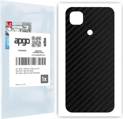 Produktbild von apgo Rückseite Schutzfolie für Xiaomi Redmi 9 Activ -  Hinten Schutzfolie Carbon, Rückseite Folie schützt vor Kratzern und Fingerabdrücken