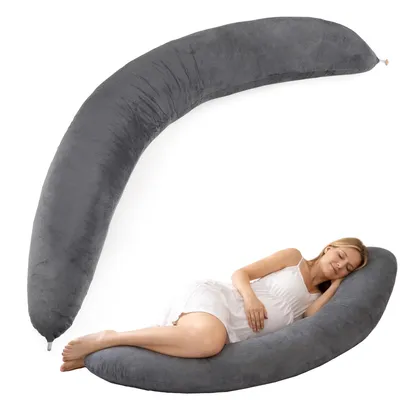 Produktbild von Seitenschläferkissen Stillkissen 190 cm x 32 cm XXL Lagerungskissen Schwangerschaftskissen, maschinenwaschbarem Bezug