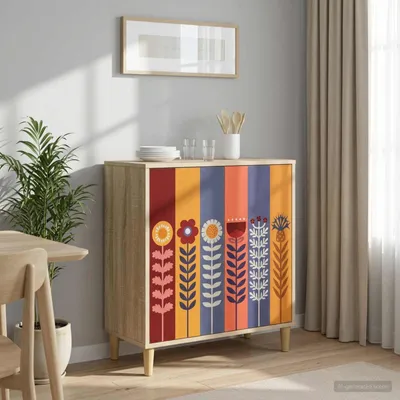 Image de vidaXL Meuble de rangement ESSEN, Sonoma, 69 x 33 x 75 cm, panneaux de particules