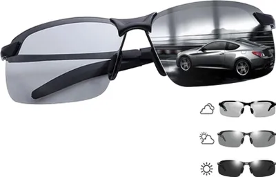 Produktbild von Polarisierte Sonnenbrille 100% UV Schutz Herren Sonnenbrillen verspiegelt für Fahren & Angeln & Sport UV 400 - CHROMICLENS Matt-Schwarz
