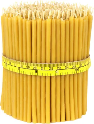 Produktbild von 600x Qualität Bienenwachs Dünne Ritual Kerzen Höhe 14cm Kirche - ca. 1950g 36409