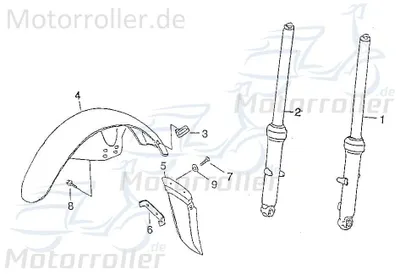 Produktbild von Gabelholm rechts Motorroller Kreidler Insignio 94100