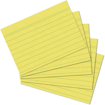 Produktbild von herlitz Karteikarten, DIN A6, liniert, gelb