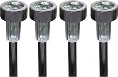 Produktbild von Edelstahl Solarlampen 4er Gartenlampe Solarleuchte Gartenbeleuchtung Terrassen