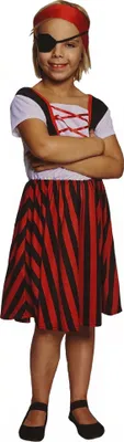 Produktbild von Kinder Piratin Kostüm (Kleid) Größe: 110-116 (4-5 Jahre)