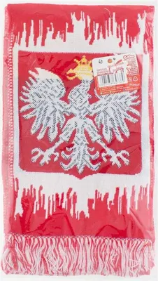 Produktbild von Fußball Fanschal für Polen-Fans mit POLAND Aufschrift, 130 x 20 cm
