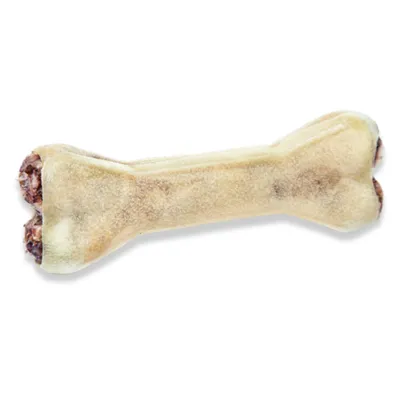 Produktbild von Kauknochen für Hunde 12 cm mit Rinderpenis – natürlicher Kauartikel aus Rinderhaut, unterstützt saubere Zähne und gesundes Zahnfleisch