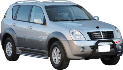 Image de Pare-buffle Avant pour SsangYong Rexton 2006-2012 63 mm en Acier Noir
