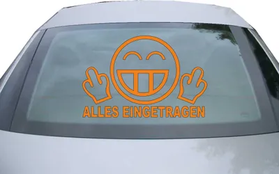 Produktbild von Indigos UG - Aufkleber Heckscheibe & Motorklappe DE2030 - orange - 600x395 mm - Alles eingetragen - Auto Scheiben Fenster Heckklappe Tuning Racing JDM - Die cut