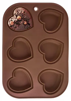 Produktbild von Orion Silikon Muffinbackform Herzform 6 Stück
