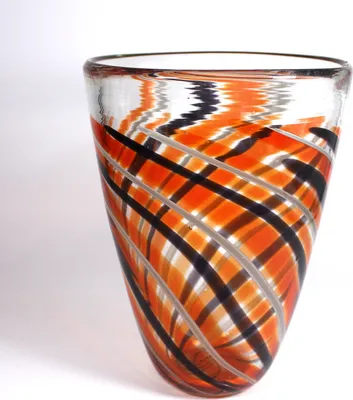 Produktbild von Glasvase Flame Murano 28cm rot