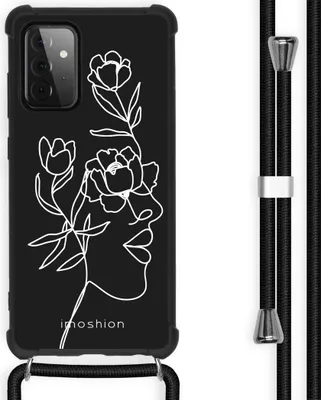 Immagine prodotto di Custodia di design imoshion con cinturino Samsung Galaxy A72 - Woman Flower Black